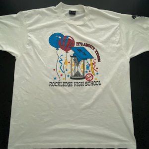 Vintage 90's Rockledge High School 1994 Graduation Pirate T Shirt Made in USA XL